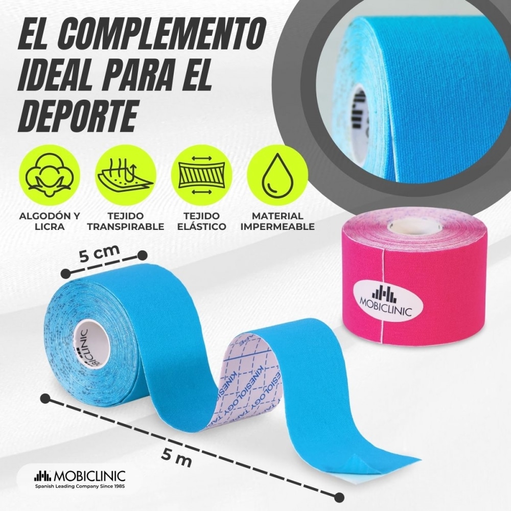 Pack 2 Kinesiotape Venda Neuromuscular Adhesiva Elásticas Mobiclinic 2