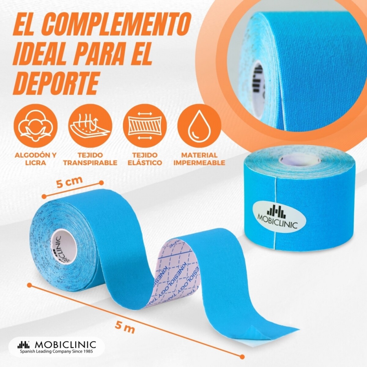 Pack 4 Kinesiotape Mobitape Elásticas Vendaje Kinesiológico Mobiclinic 2