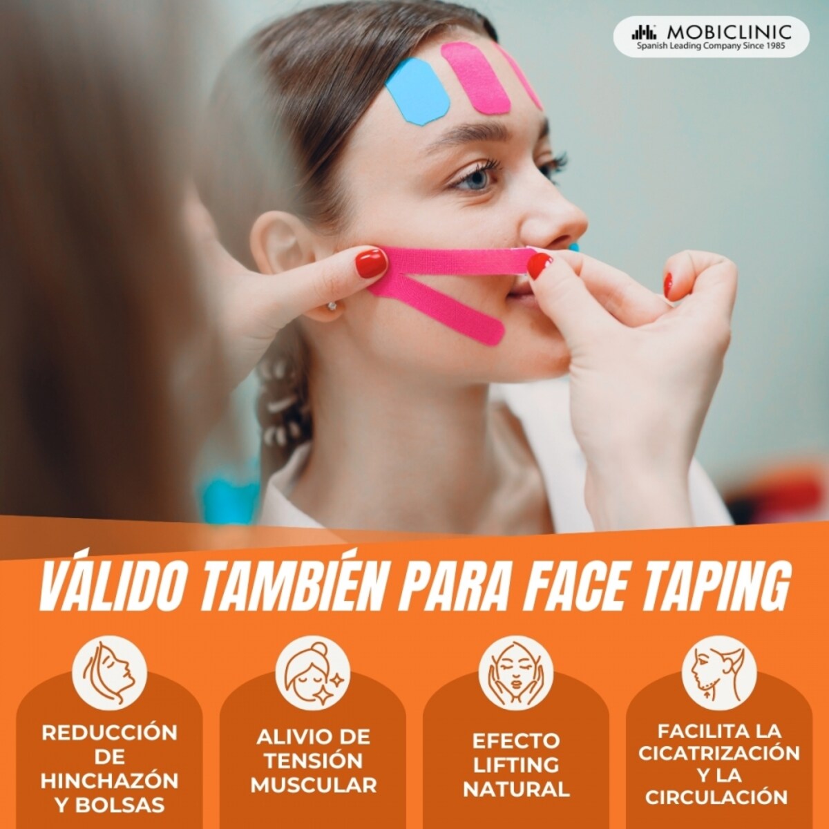 Pack 4 Kinesiotape Mobitape Elásticas Vendaje Kinesiológico Mobiclinic 6