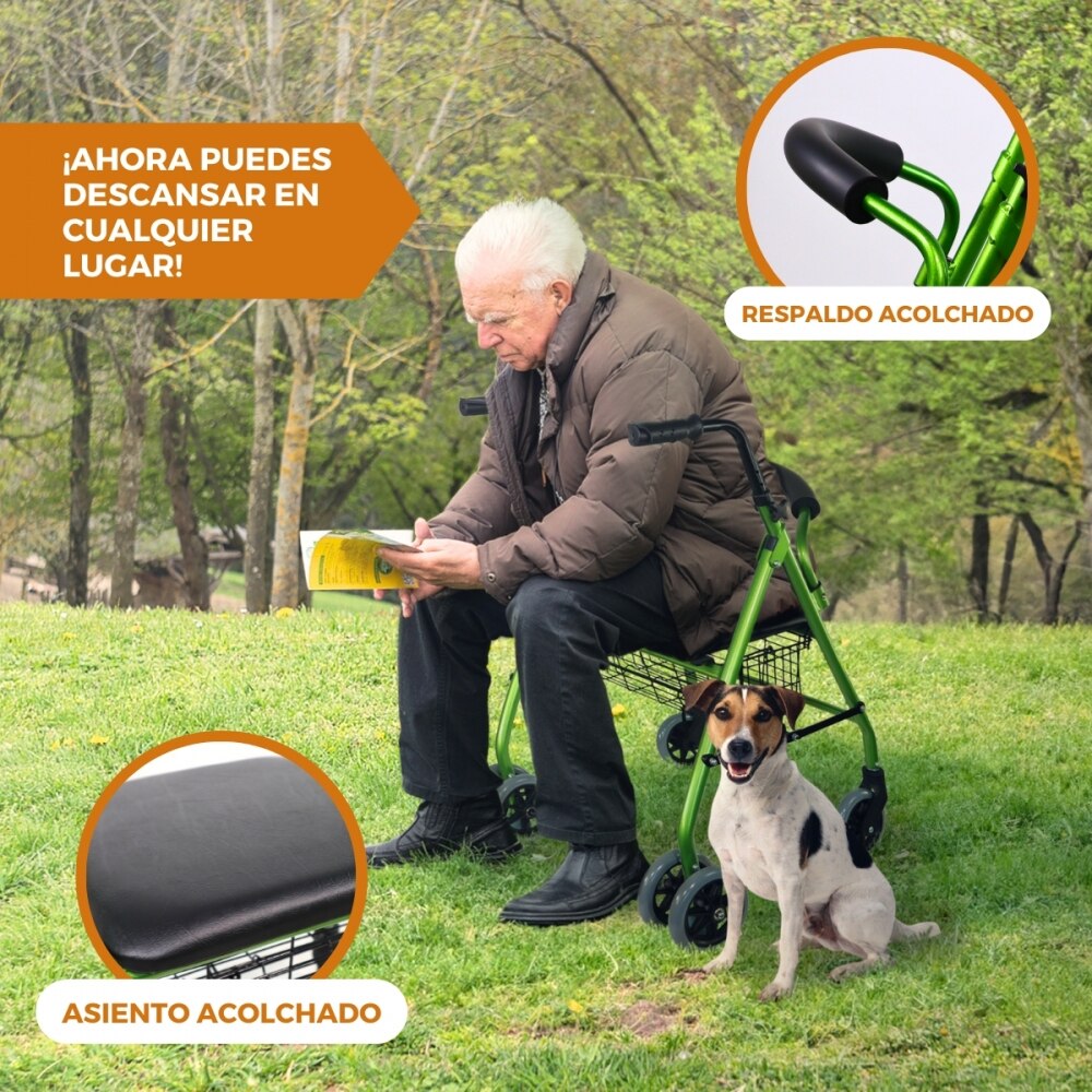 Andador para adultos Paterna Clinicalfy Verde-6