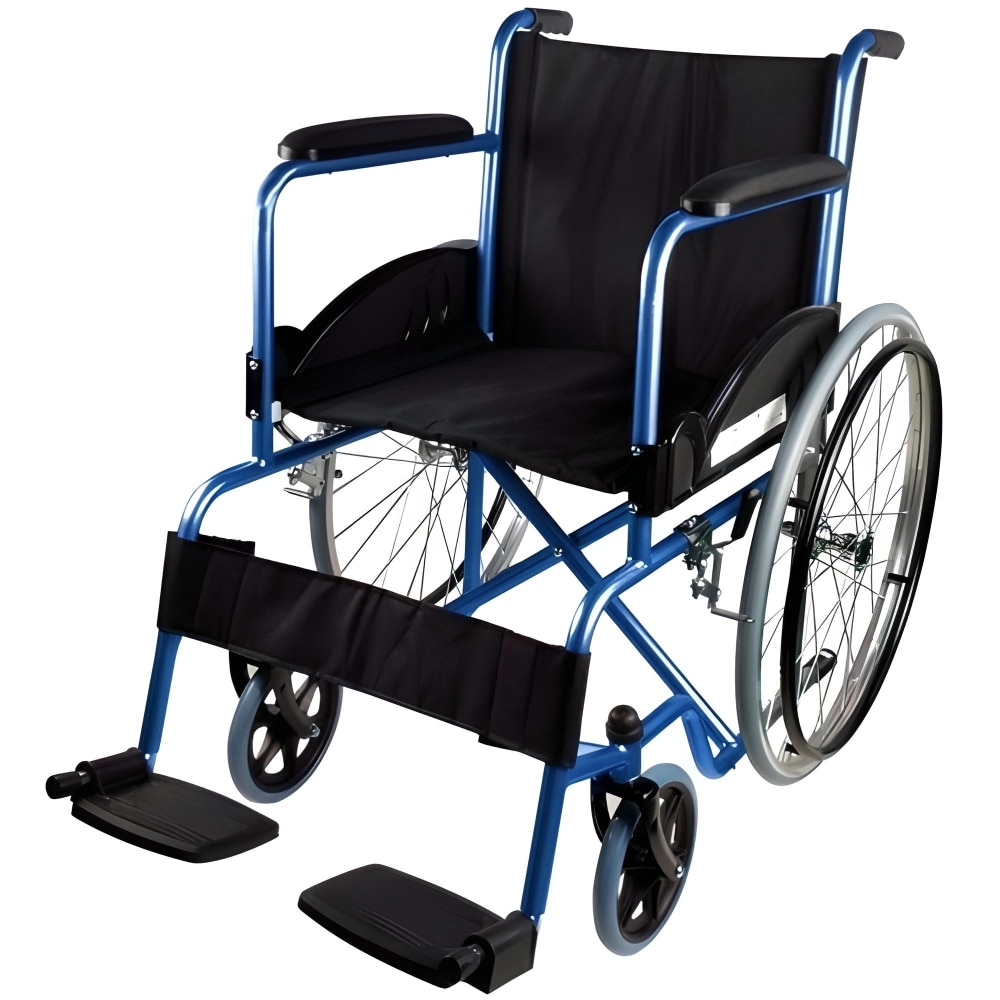 Imagen 1 de Silla de ruedas acero ancho 50cm Azul Valencia Clinifcalfy