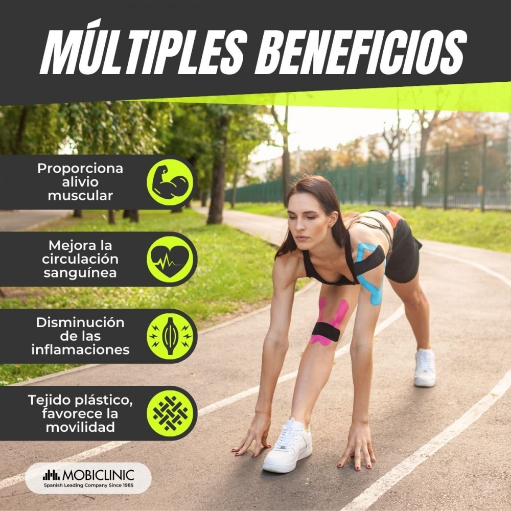 Pack 2 Kinesiotape Venda Neuromuscular Adhesiva Mobiclinic 2