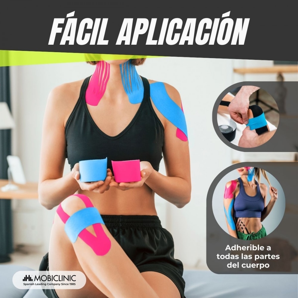 Pack 2 Kinesiotape Venda Neuromuscular Adhesiva Mobiclinic 4