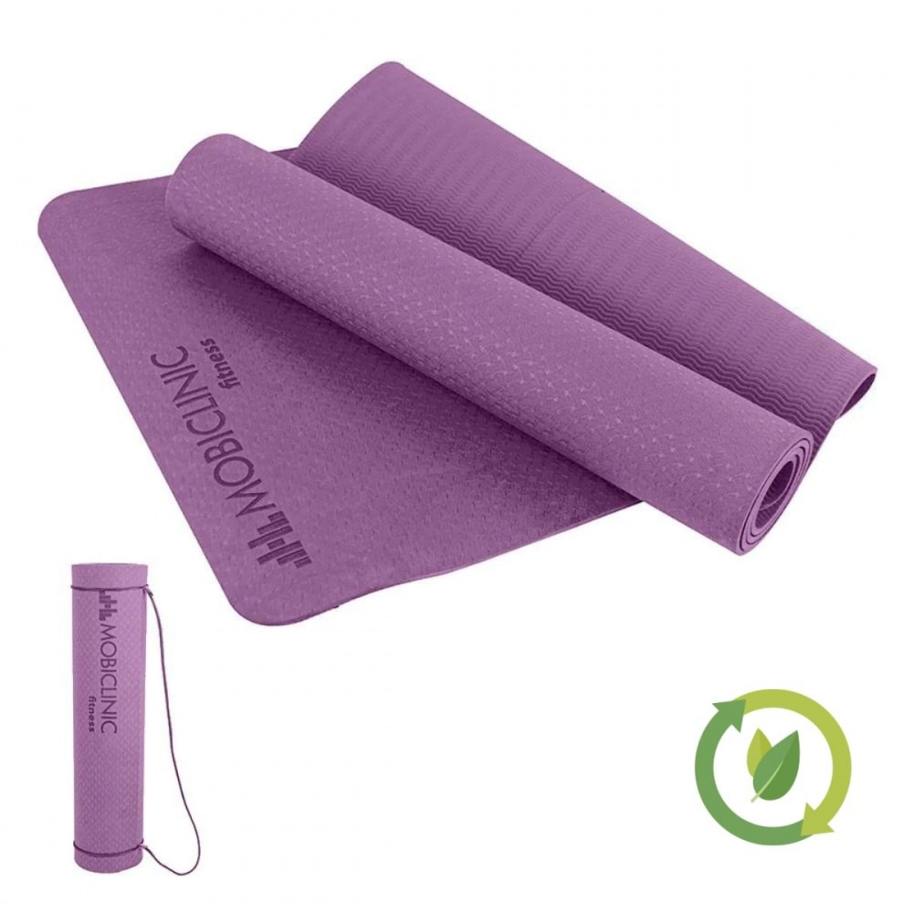 Esterilla de yoga antideslizante flexible tpe lavable ecológico Ey-01 Mobiclinic Morado-1