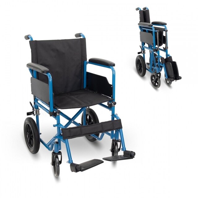 Imagen 0 de Silla de ruedas plegable ruedas pequeñas 46 cm Gris Marsella Mobiclinic