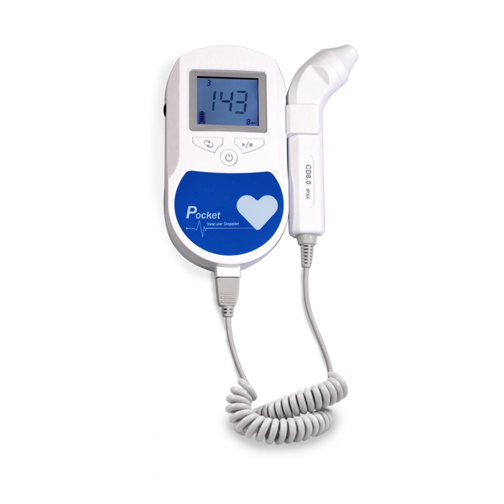 Doppler vascular detector vascular de latidos 8Mhz portátil Baby sound C Mobiclinic Azul-2
