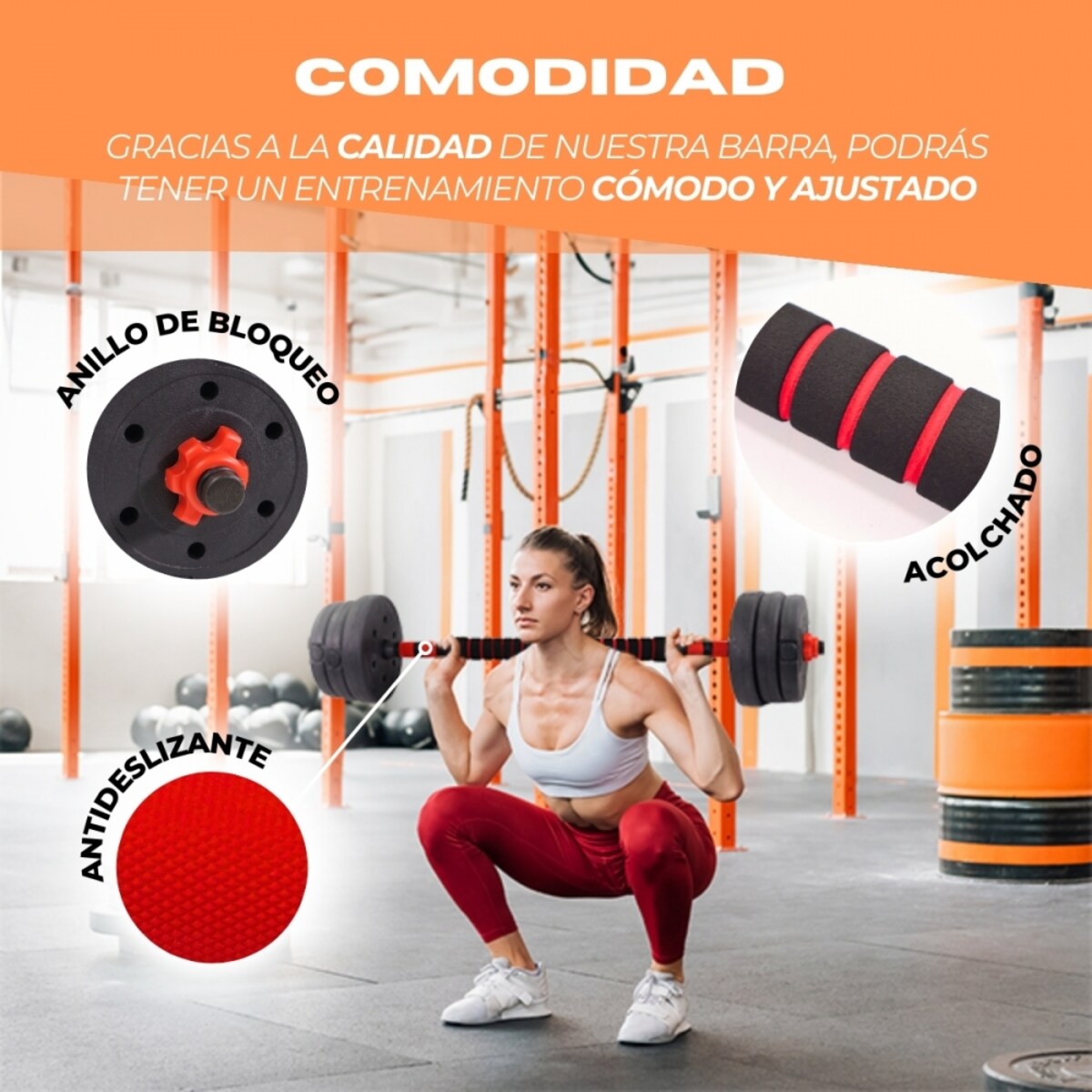 Mancuernas ajustables ExtenFit Mobiclinic Negro-5