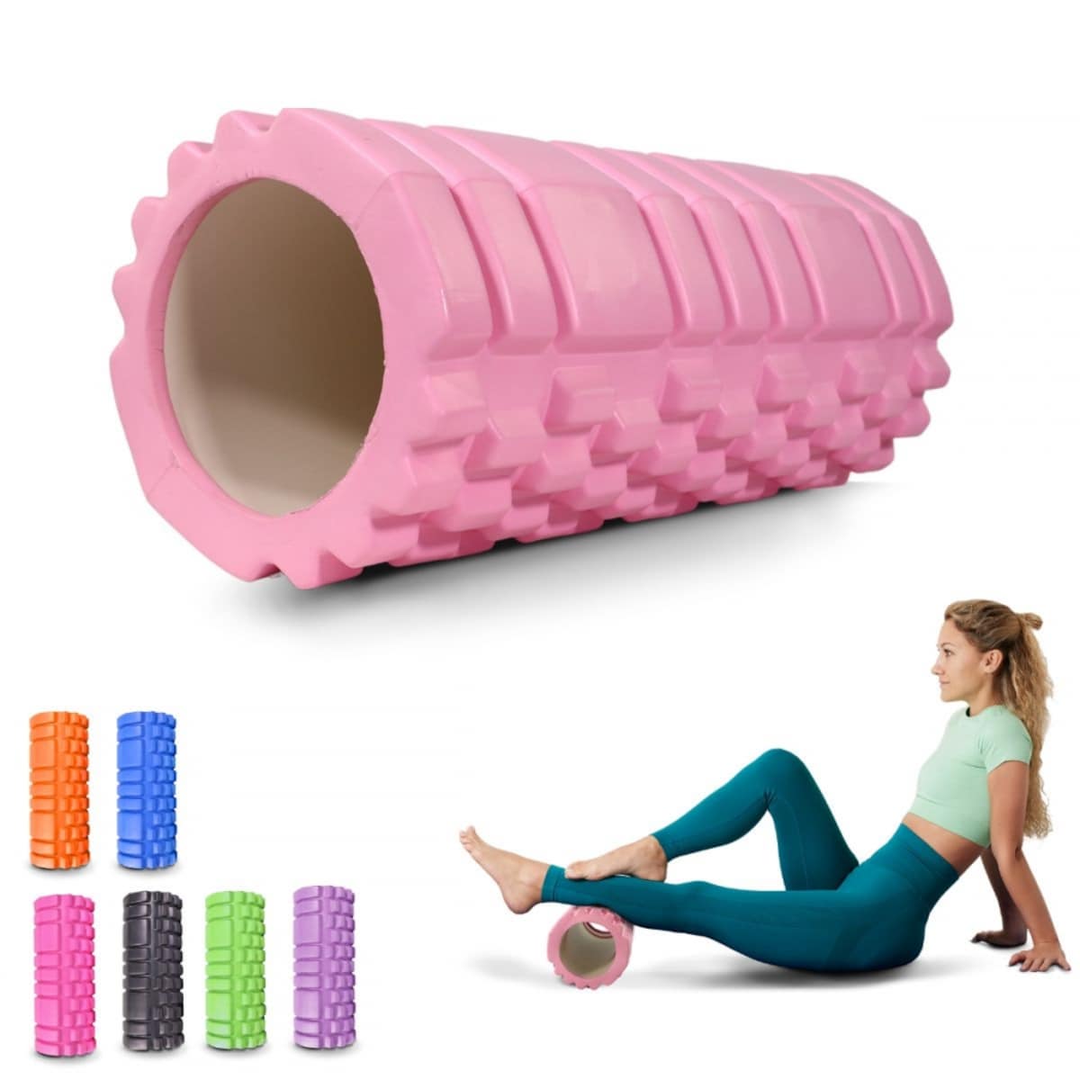 Rodillo Automasaje De Gemelos Kit De Masaje: Foam Roller, Pelota Y