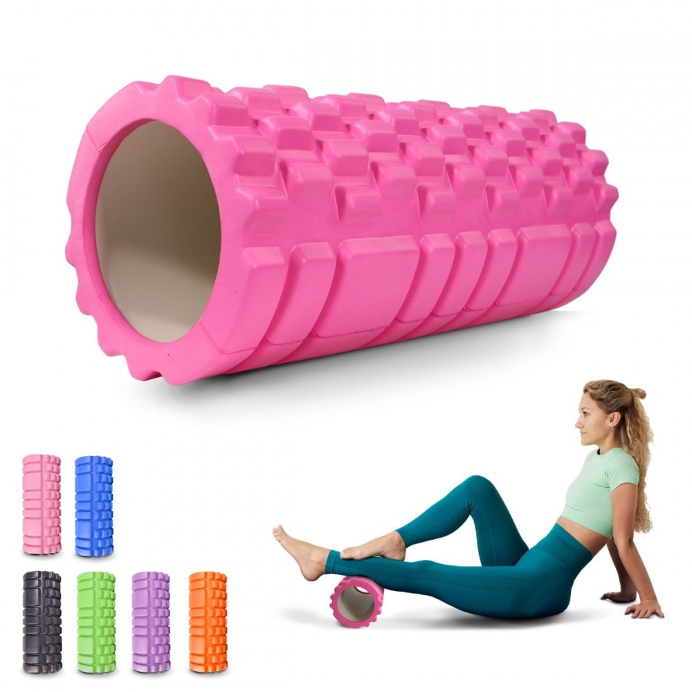 Rodillo de masaje Gomaespuma FitRoller Mobiclinic Rosa chicle-1