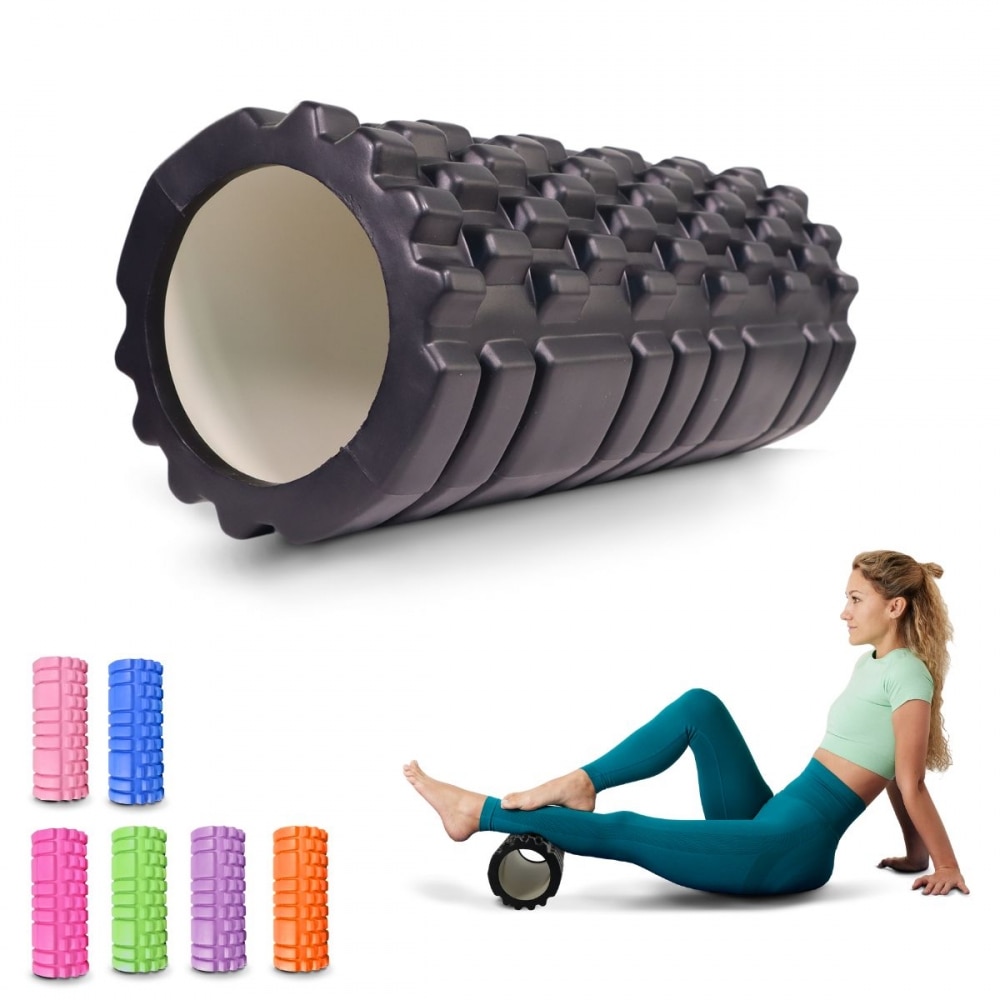 Rodillo de masaje Gomaespuma FitRoller Mobiclinic Negro-1