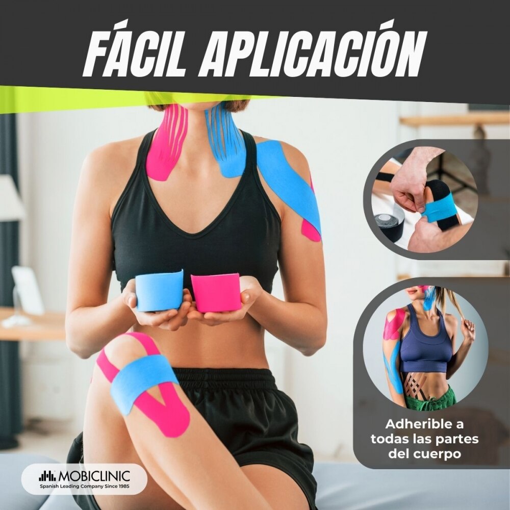 Expositor Kinesiotape Mobiclinic Mobitape Venda neuromuscular 5cm x 5m 12 uds Beige 4