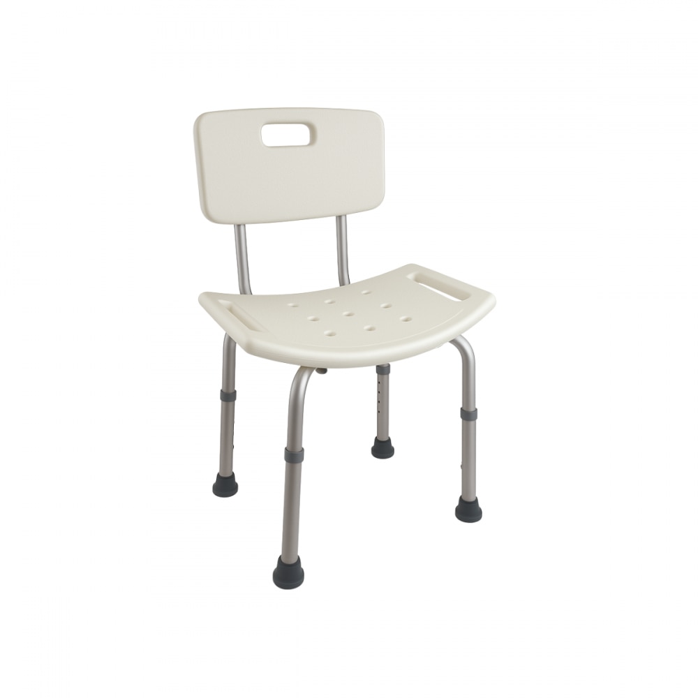 Silla de baño regulable en altura aluminio respaldo Olivo Mobiclinic 1