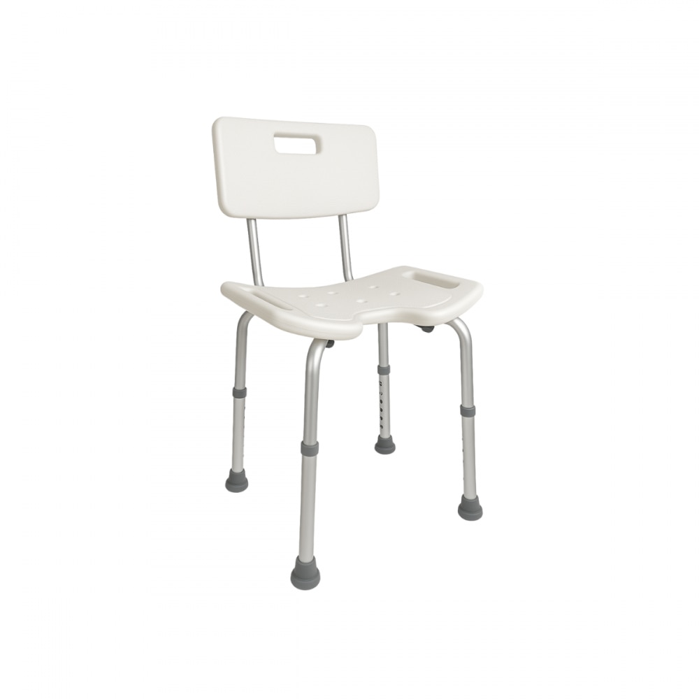 Silla de baño altura regulable respaldo asiento en "u" Marisma Mobiclinic 1