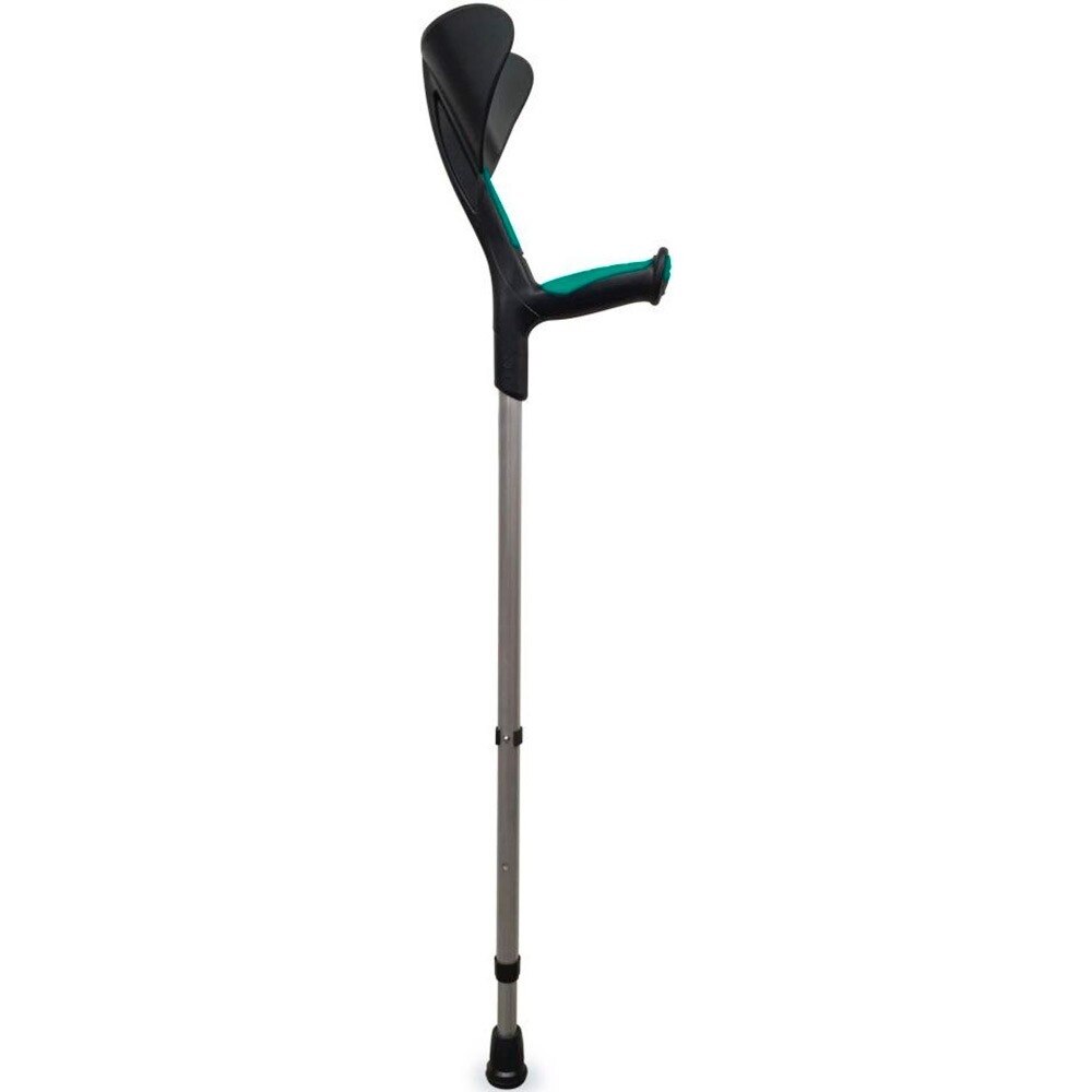 Pack de 2 muletas Bastón inglés Puño anatómico de goma Herdegen Verde-2