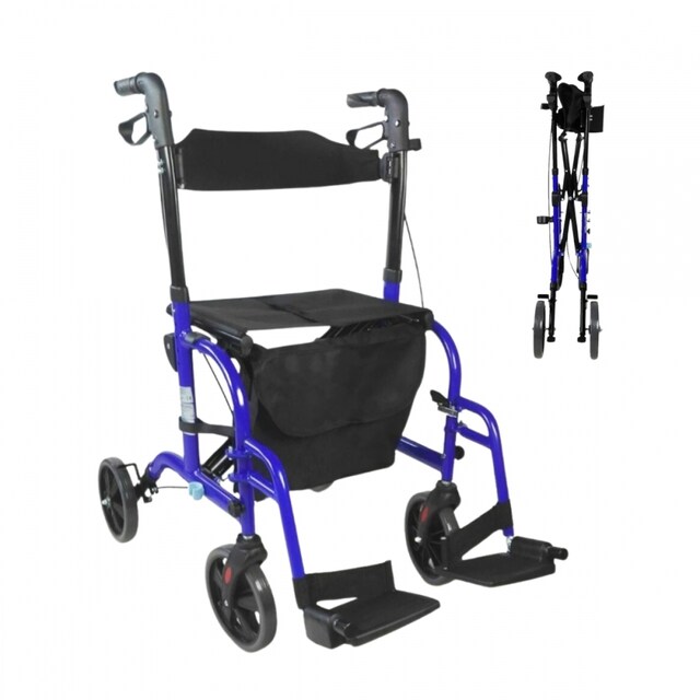 Imagen 0 de Andador plegable aluminio asiento y respaldo 4 ruedas Picasso Mobiclinic