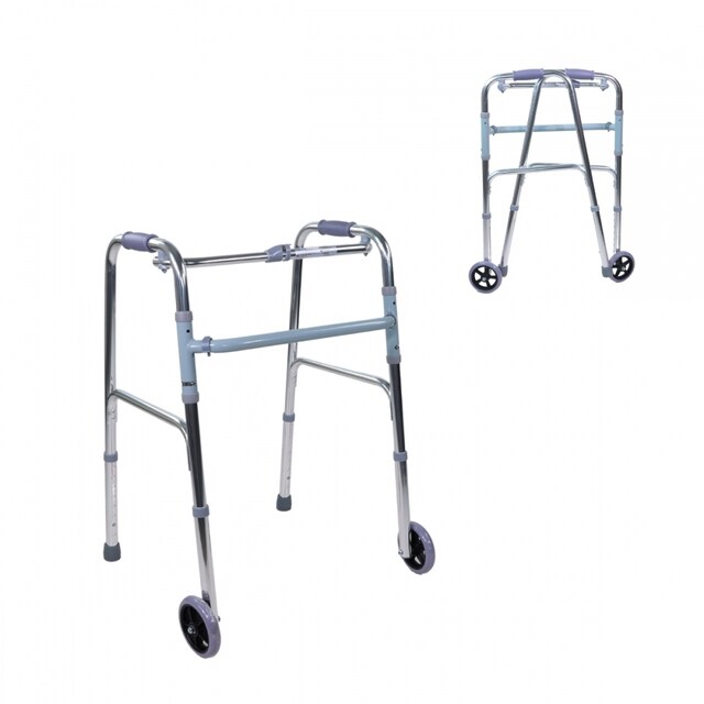 Imagen 0 de Andador para adultos aluminio plegable 2 ruedas regulable en altura Capitel Mobiclinic