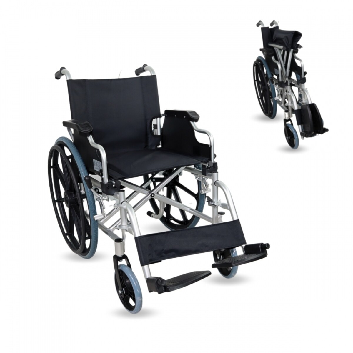 Silla de ruedas plegable reposabrazos abatibles reposapiés extraíbles Ópera Mobiclinic 1