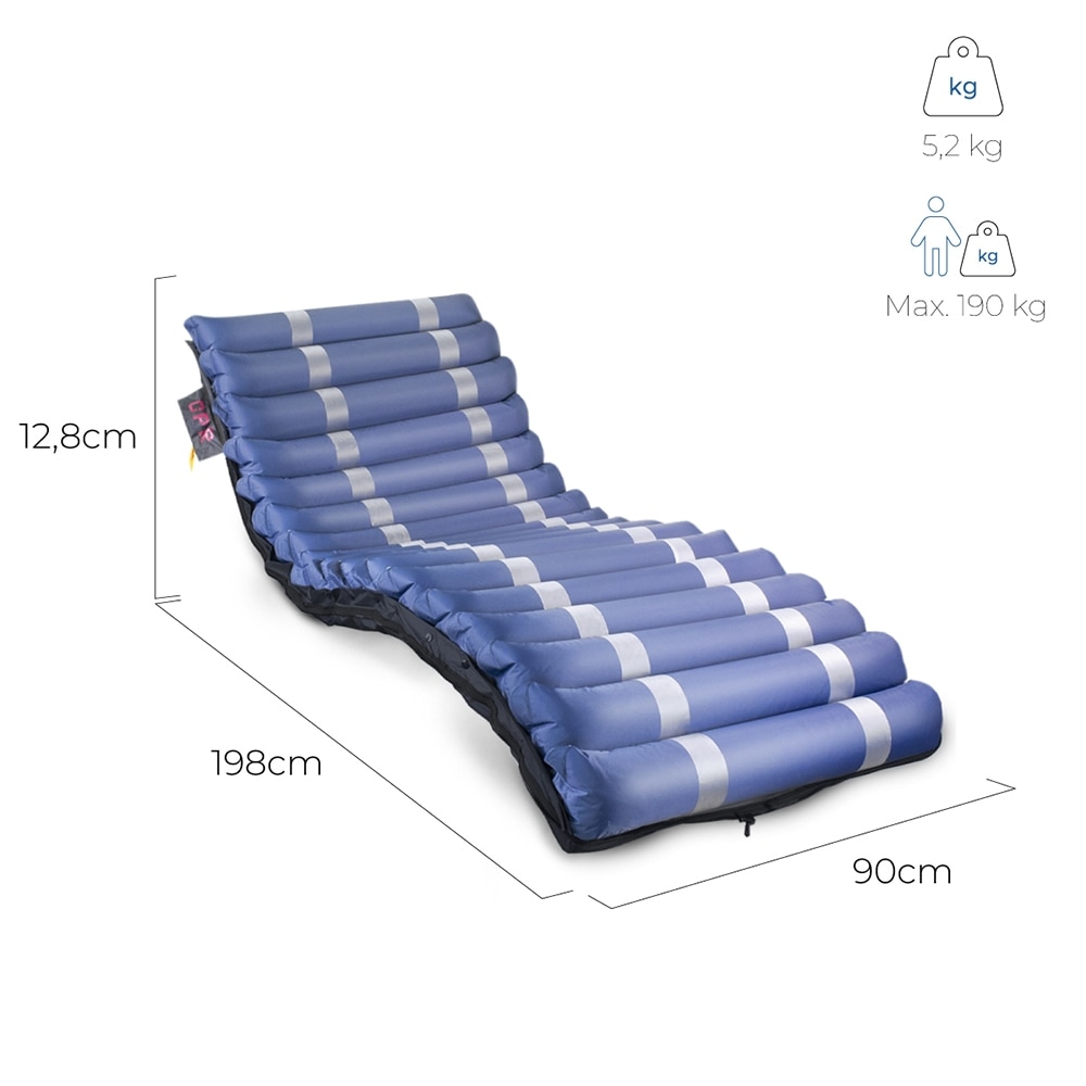 Colchón antiescaras de aire con compresor 17 celdas azul Mobi 3 Mobiclinic 6