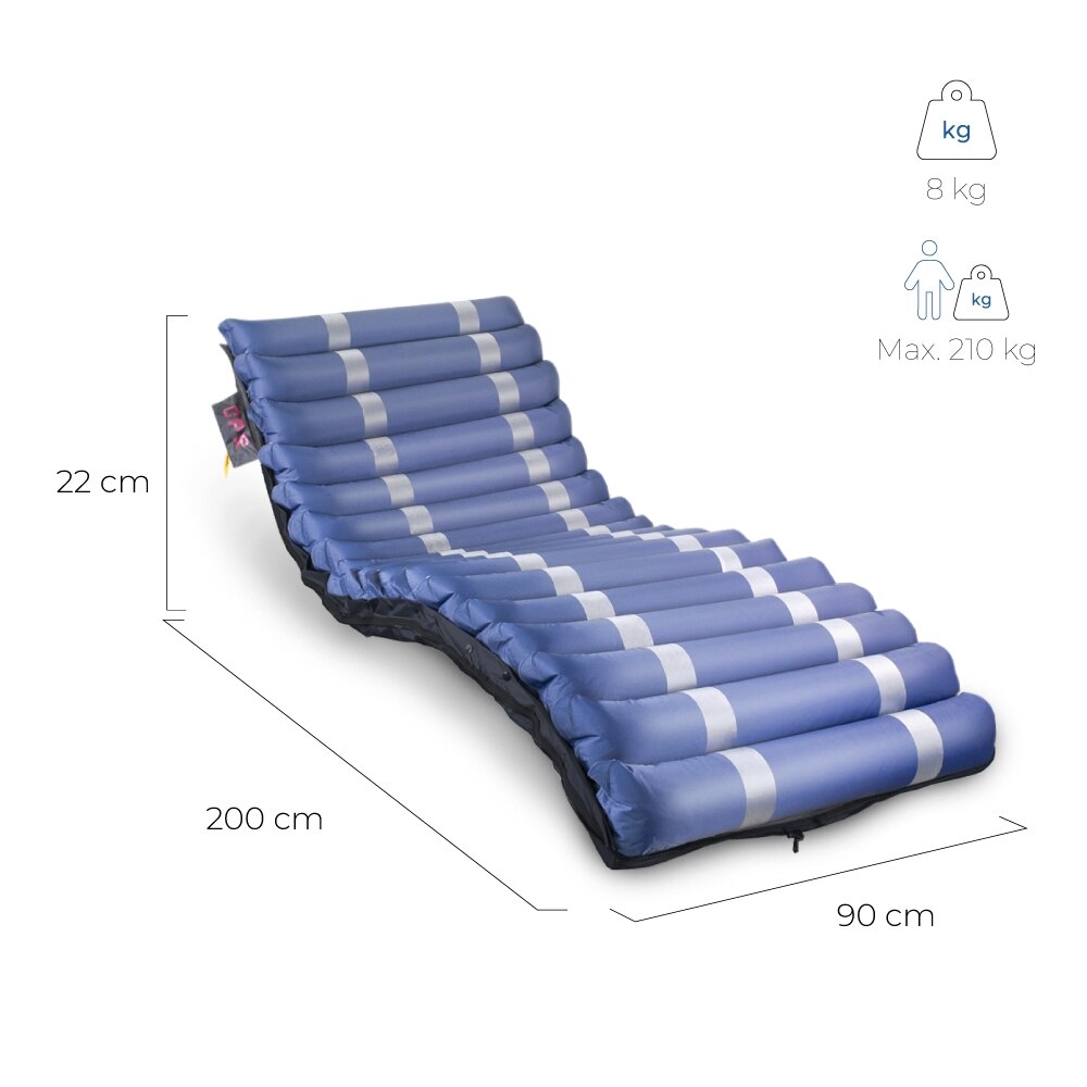 Colchón antiescaras de aire con compresor 20 celdas azul Mobi 4 Mobiclinic 6