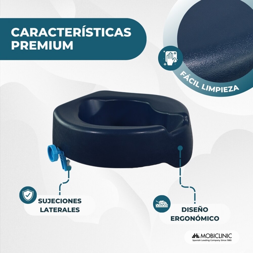 Elevador wc 11 cm asiento de inodoro blando azul Río Mobiclinic 4