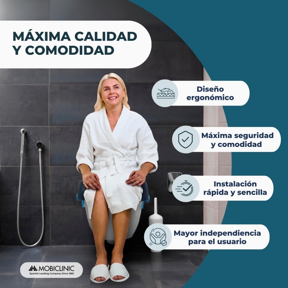 Elevador wc 11 cm asiento de inodoro blando azul Río Mobiclinic 5