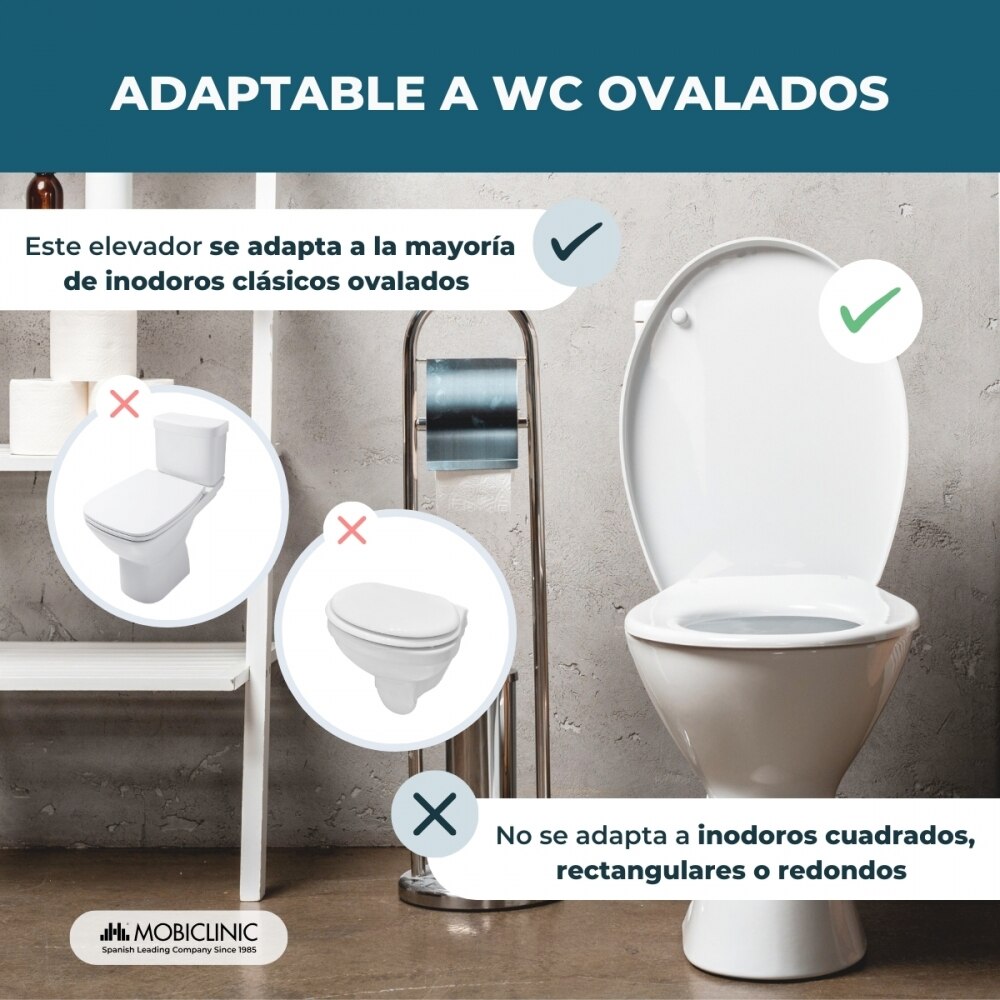 Elevador wc 11 cm asiento de inodoro blando azul Río Mobiclinic 6