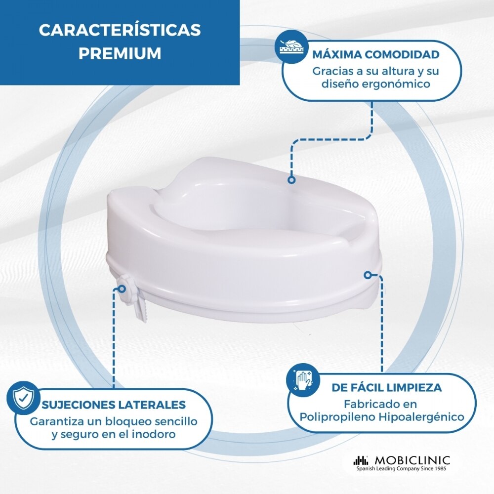 Elevador wc 10 cm blanco Titán Mobiclinic 4