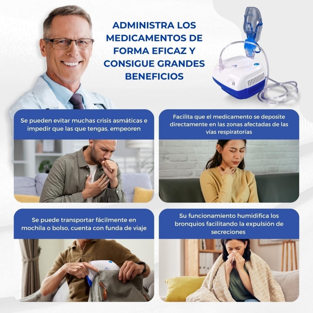 Nebulizador compresor portátil Mini Mobiclinic 6