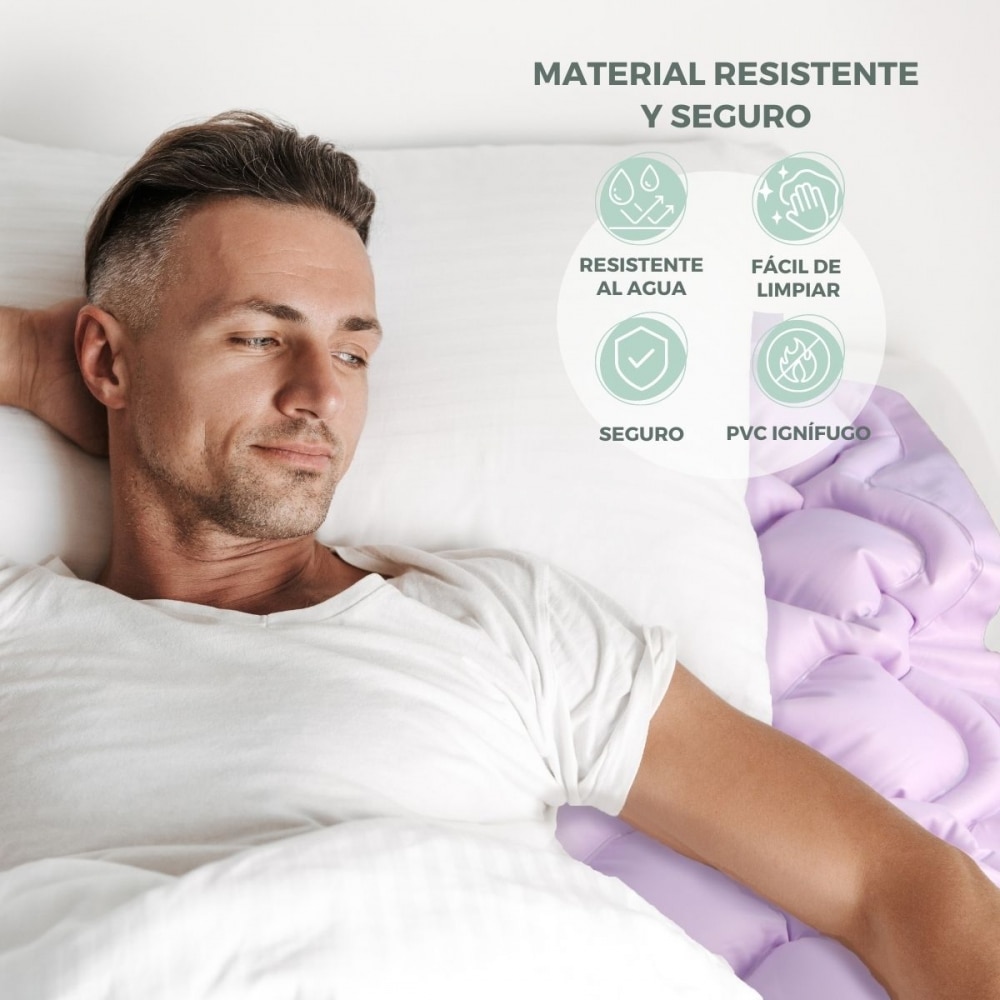 Colchón antiescaras de aire compresor 200x90x7cm 130 celdas lila Mobi 1 Mobiclinic 4