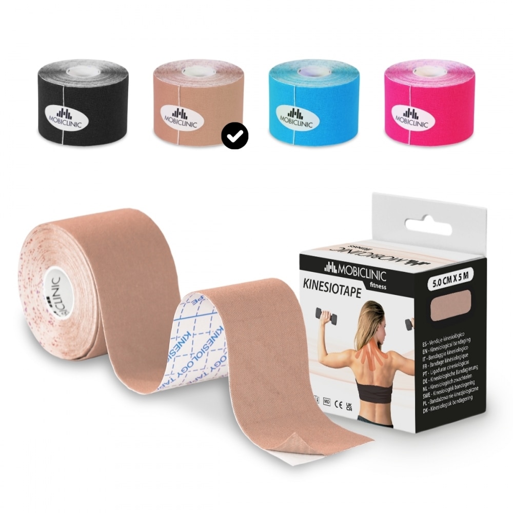 Imagen 0 de Kinesiotape Mobiclinic Mobitape Venda neuromuscular 5cm x 5m Beige