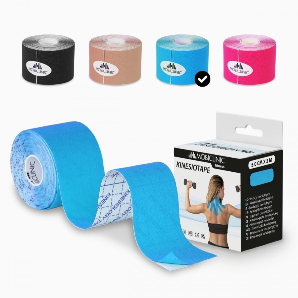 Imagen 0 de Kinesiotape Mobiclinic Mobitape Venda neuromuscular 5cm x 5m Azul