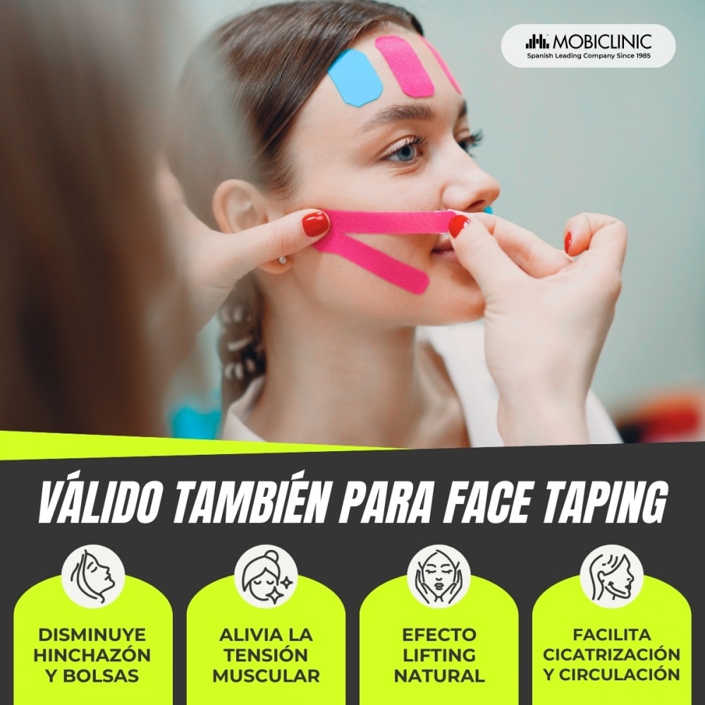 Kinesiotape Mobiclinic Mobitape Venda neuromuscular 5cm x 5m Negro 6