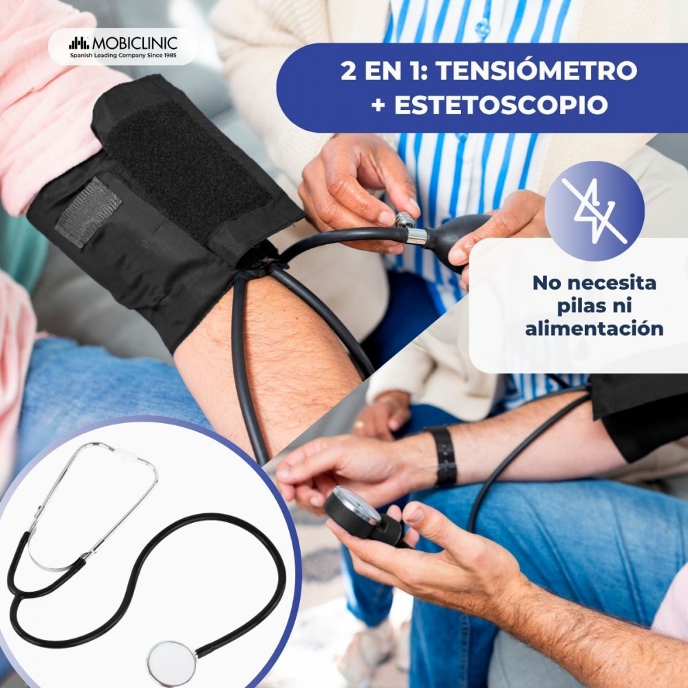 Pack de tensiómetro de brazo manual y fonendoscopio Mobiclinic 3