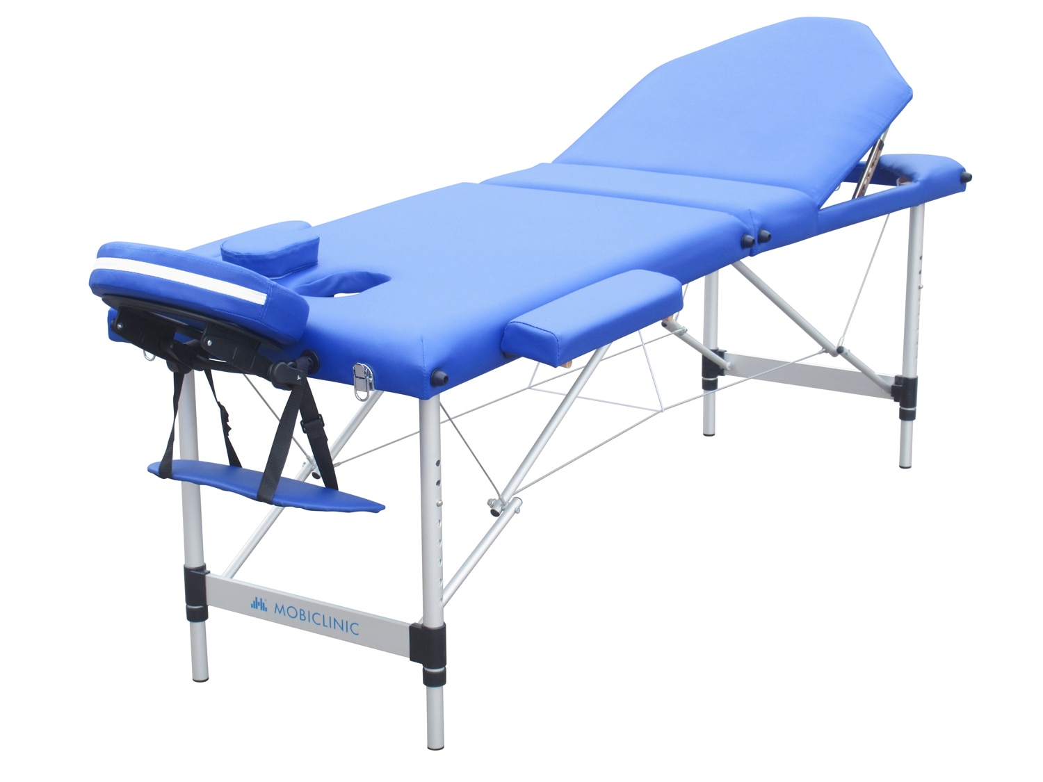 Camilla de masaje plegable portátil aluminio 186x60 cm azul CA-01 plus Mobiclinic 2