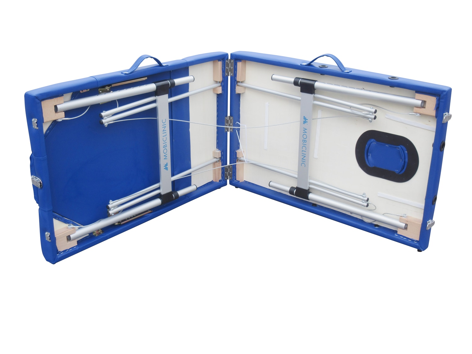 Camilla de masaje plegable portátil aluminio 186x60 cm azul CA-01 plus Mobiclinic 4
