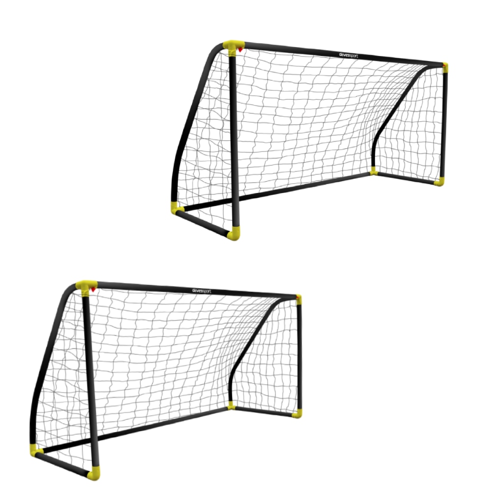Devessport - Set 2 Porterías de Fútbol PVC Negra Devessport.