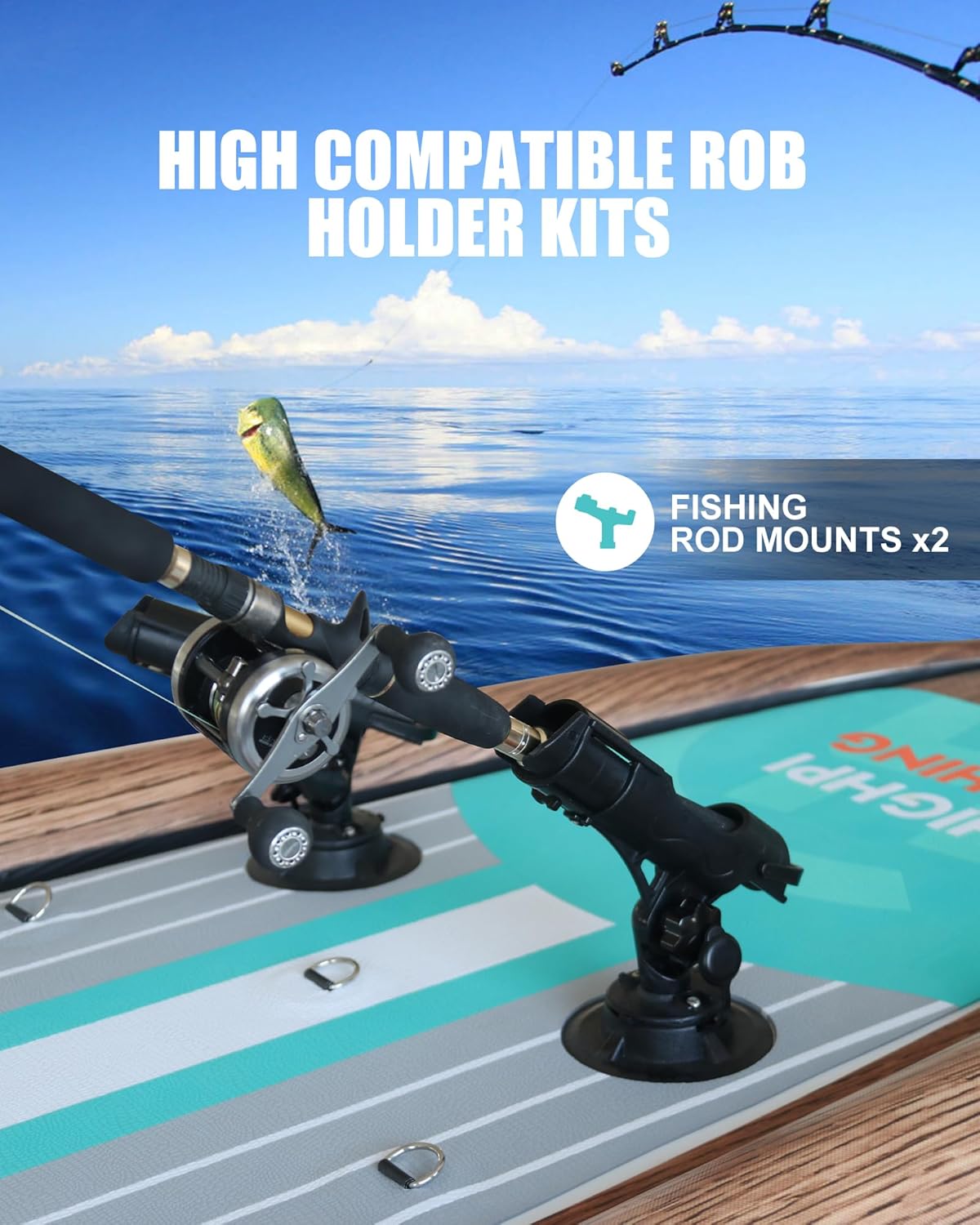 Tabla de Paddle Surf Hinchable Highpi by Kohala para Pesca - Marrón Marrón-5