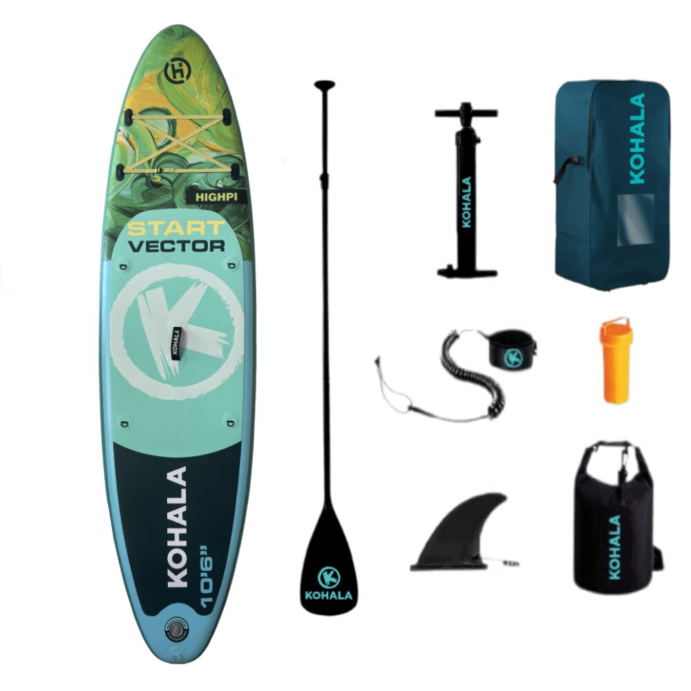 Kohala - Tabla de Paddle Surf Hinchable 10,6" Kohala Start Vector Green.
