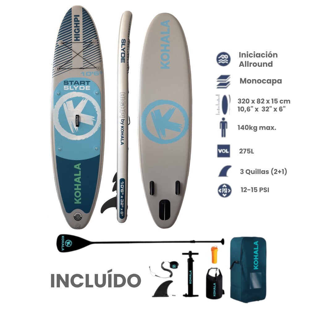 Tabla de Paddle Surf Hinchable 10,6" Kohala Start Slyde - Azul Azul-6