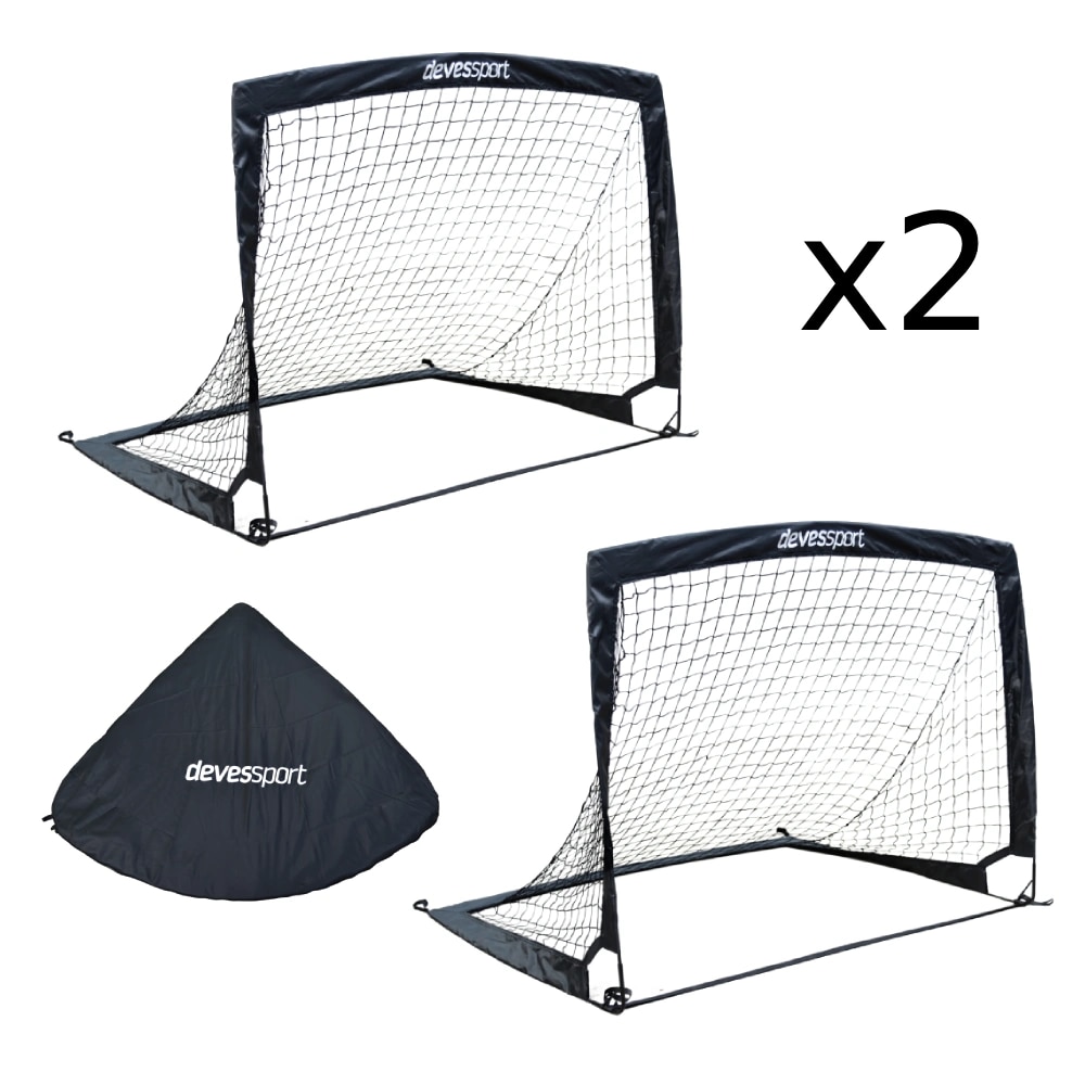 Devessport - Portería De Fútbol Plegable (Pop Up) Set 2 unidades Devessport.