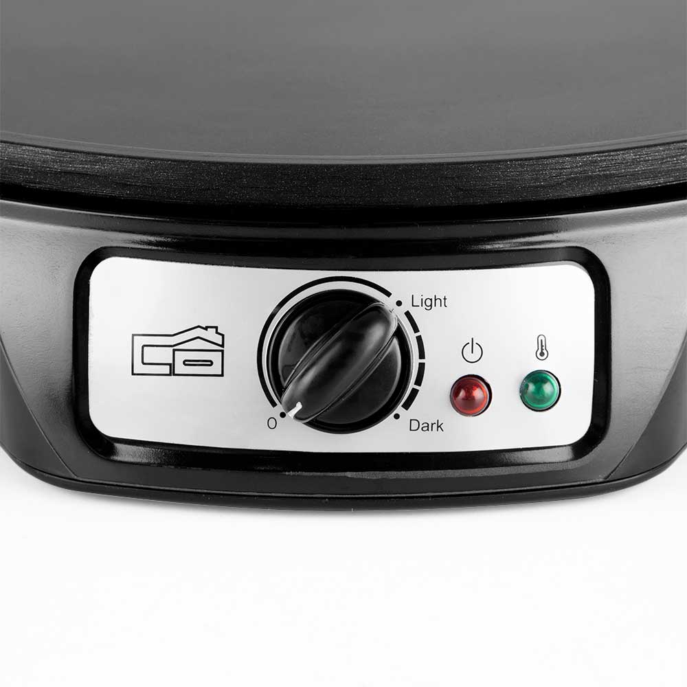 Crepera eléctrica Orbegozo CM 2360, 30 cm diámetro, 1000 W - Negro Negro-4