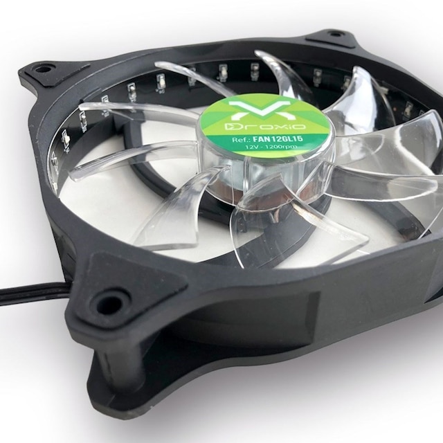 Ventilador Droxio Gaming 12X12Cm Verde