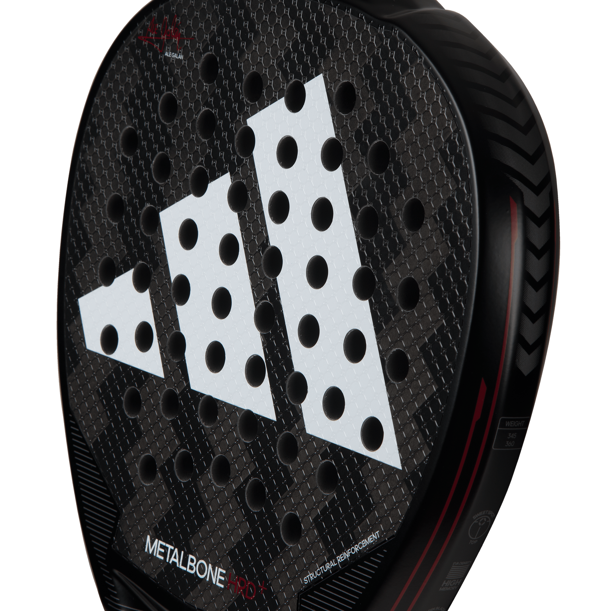 Pala de pádel adidas Metalbone HRD + 3.3 - Ale Galán - Negro Negro-4