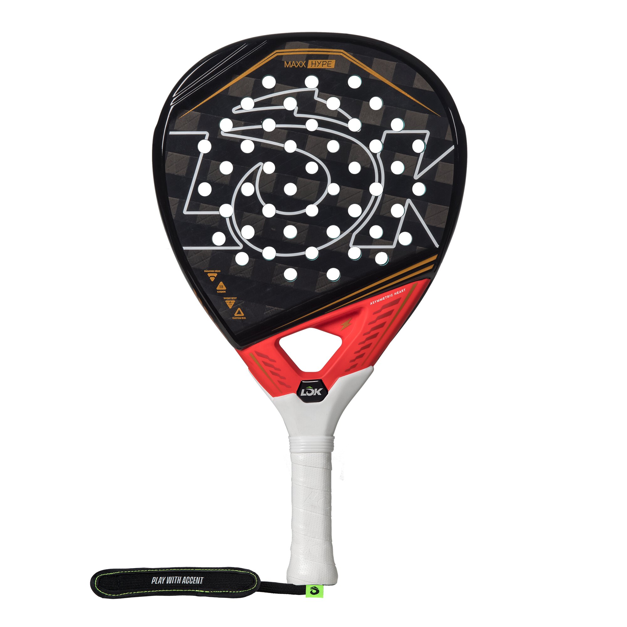 Imagen 2 de Pala de pádel Maxx Hype Lok - Rojo Rojo