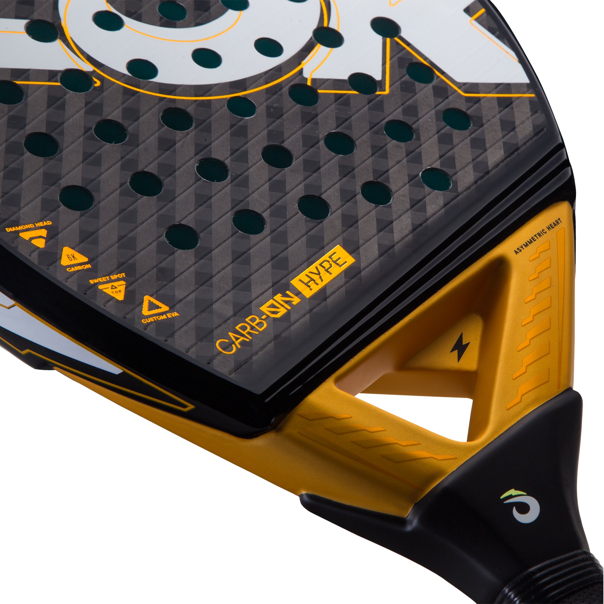 Imagen 4 de Pala de pádel Carb-On Hype Lok - Negro Negro