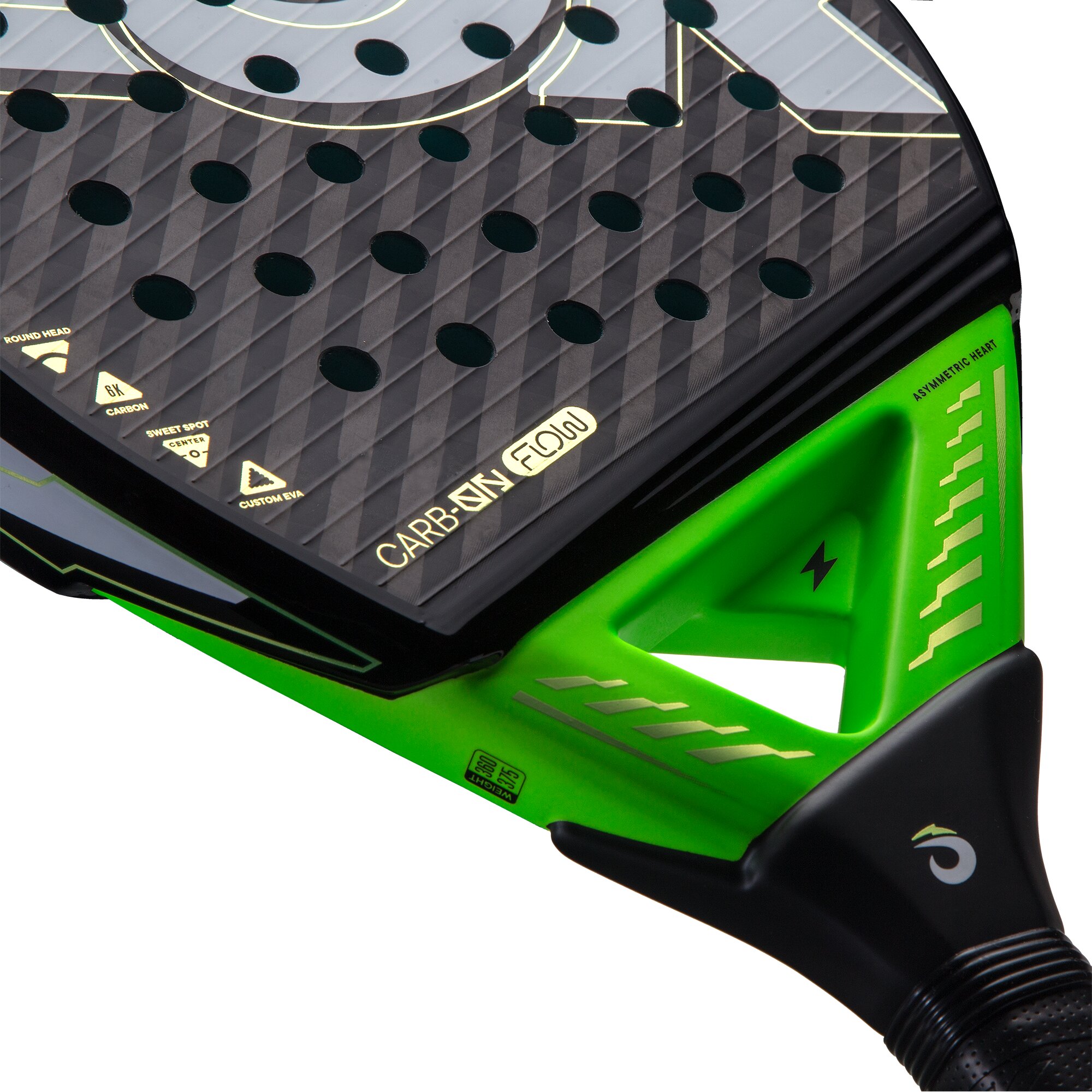 Imagen 3 de Pala de pádel Carb-On Flow Lok - Verde Verde