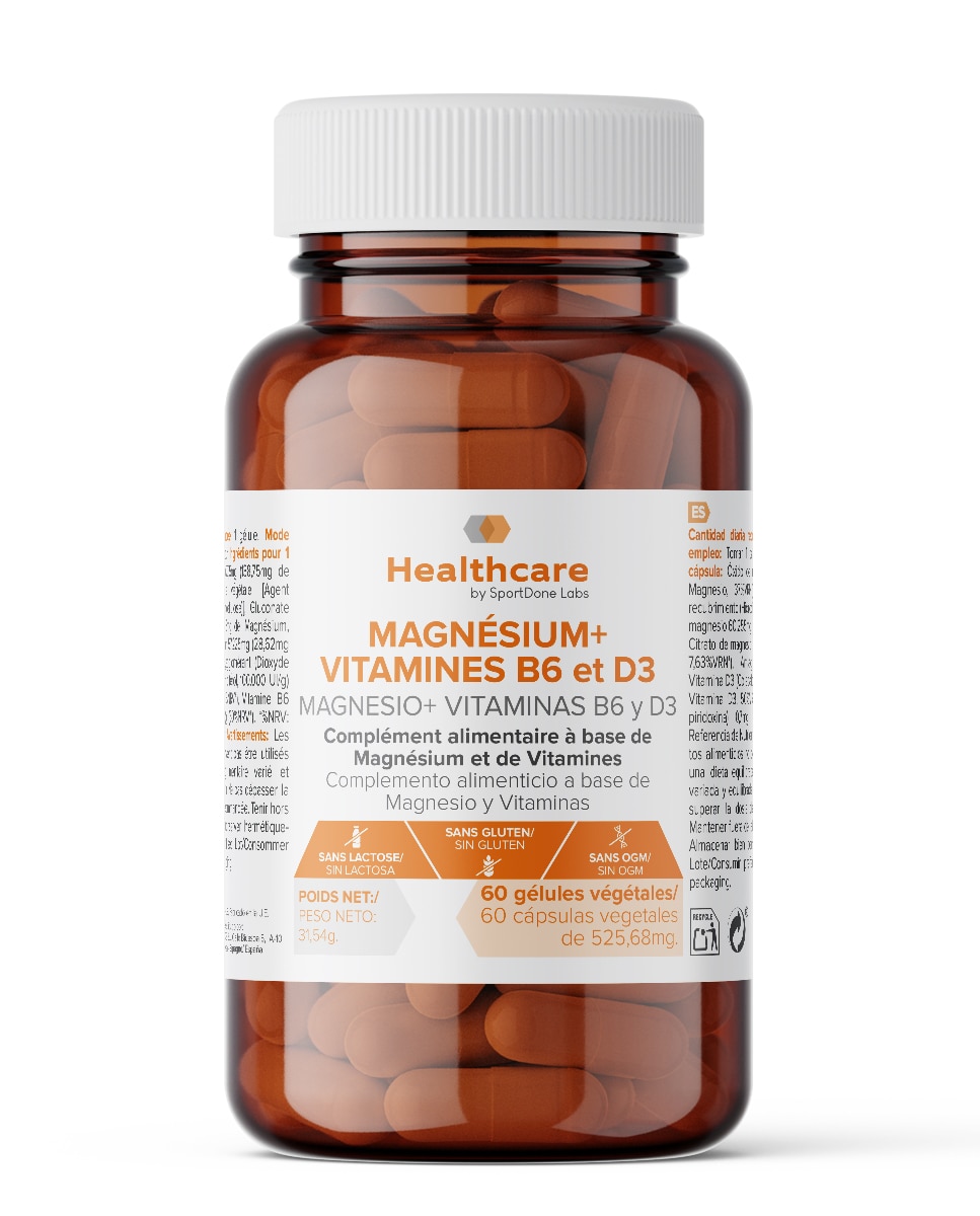 Magnesio + Vitaminas B6 + D3 60 Cápsulas SportDone