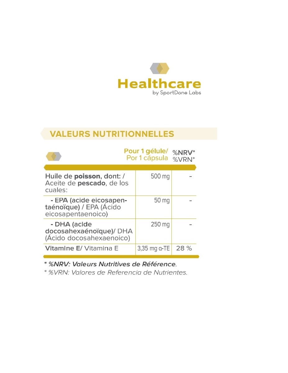 Omega 3 DHA 60 Cápsulas SportDone - 40 gr 2