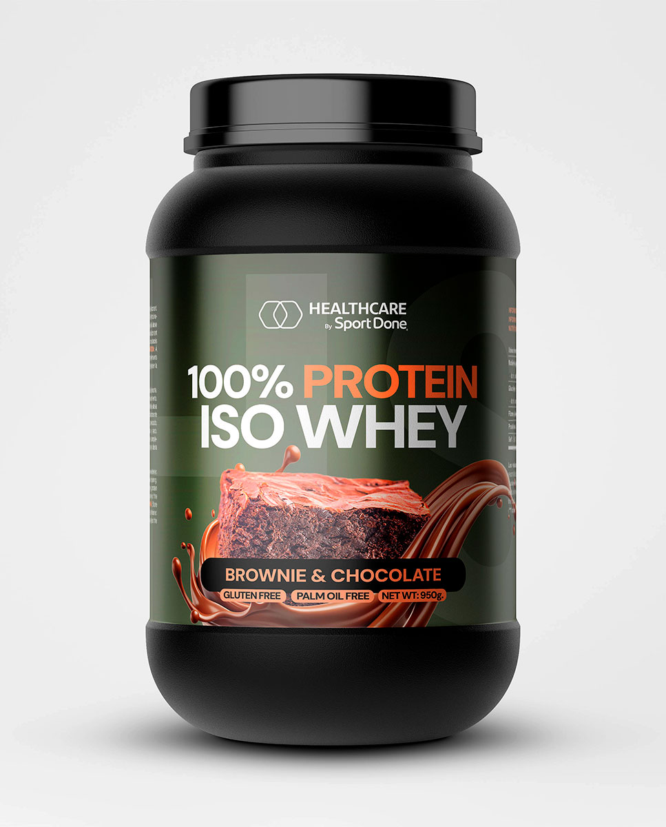 Imagen 0 de Proteina 100% Whey Isolate Brownie de Chocolate Bote 1Kg SporDone