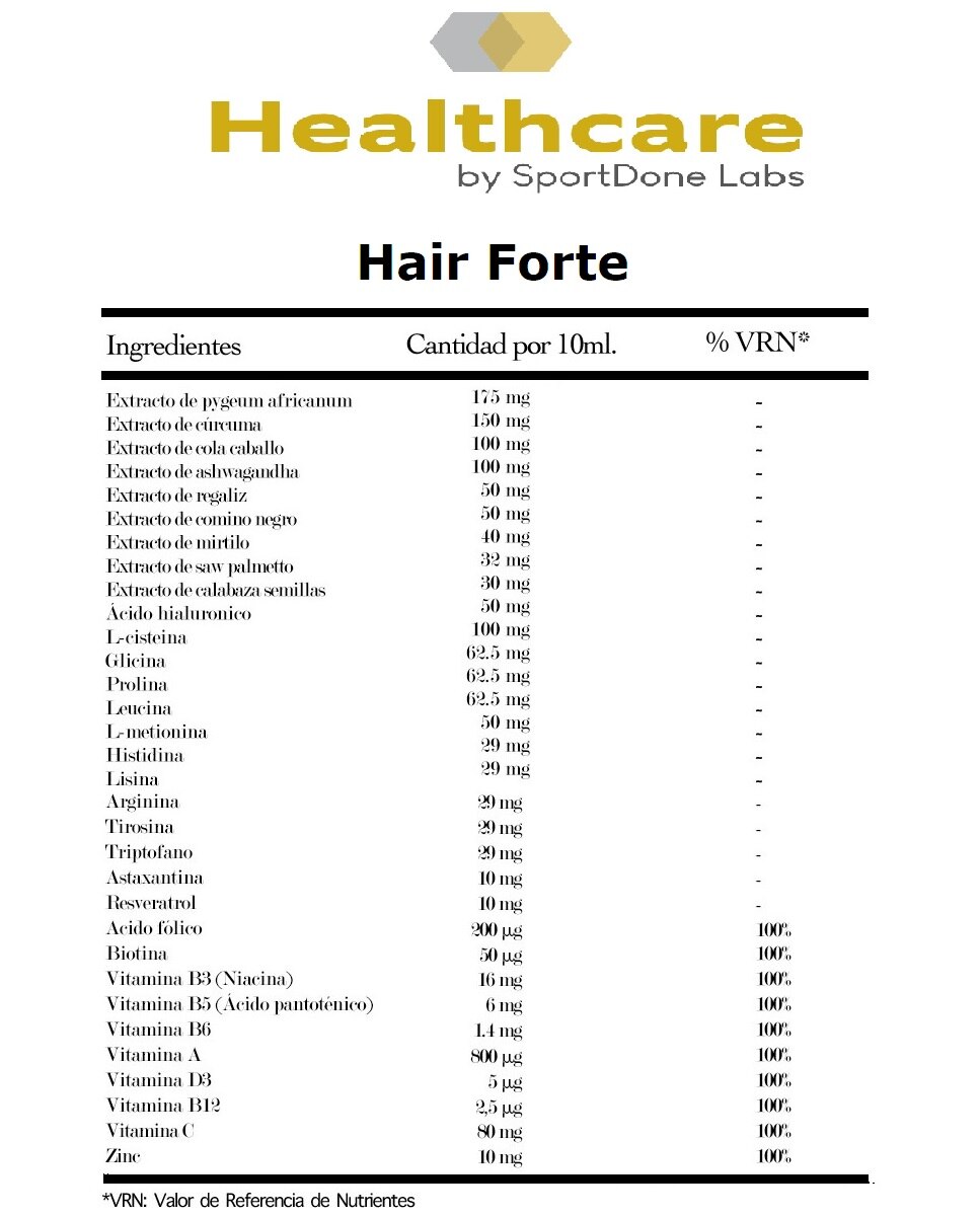 Hair Forte 20 Viales bebibles SportDone - 200 ml 2